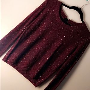 Wine color sweater